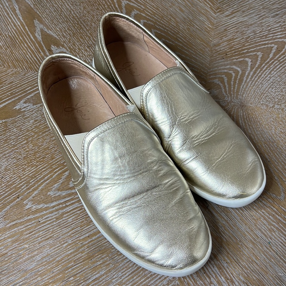 JOIE Gold Kidmore Slip On Sneaker Shoes 37